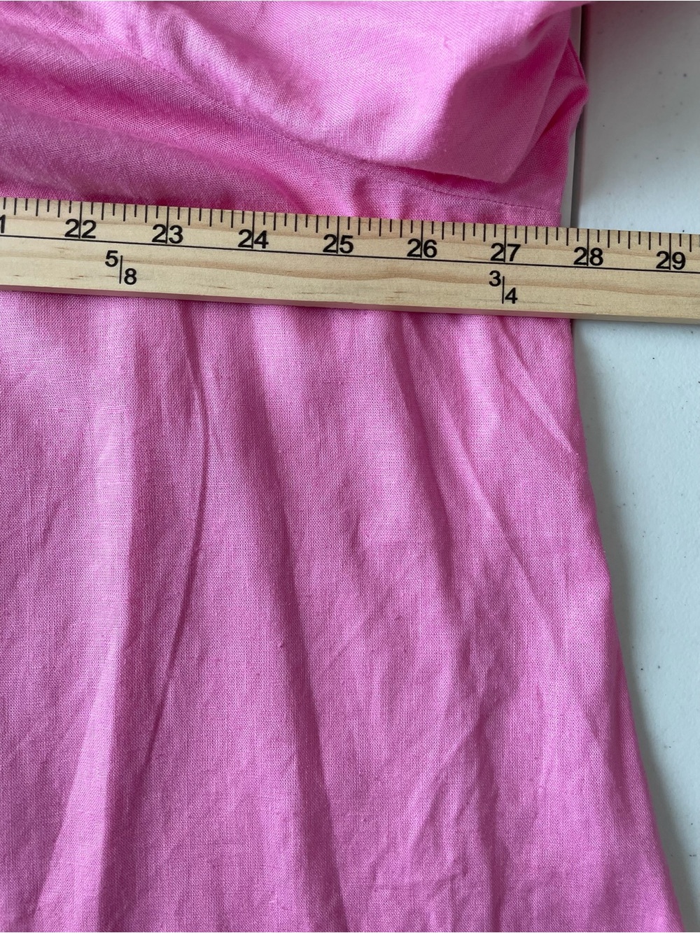 NWT Michael Kors Pink Off-Shoulder Linen Blend Blouse | Tie Sleeves - Picture 10 of 13
